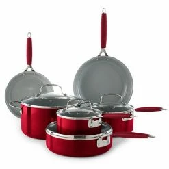 Food Network™ 10-pc. Nonstick Ceramic Cookware Set Red -Food Network Store unnamed file 10