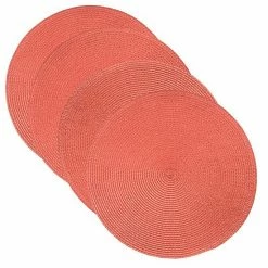 Food Network™ Round Placemat 4-pk. Coral -Food Network Store unnamed file 1023