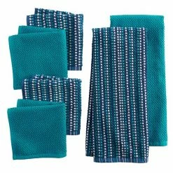 Food Network™ Awning Stripe Kitchen Towel & Dishcloth 6-pk. Cobalt -Food Network Store unnamed file 1070