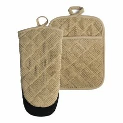 Food Network™ Terry Neoprene Oven Mitt & Pot Holder Set Khaki -Food Network Store unnamed file 1127