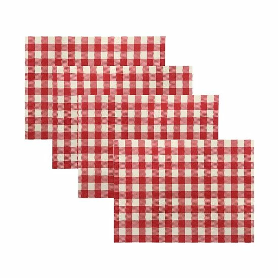 Food Network™ Vinyl Gingham Placemat 4-pk. 3 Food Network™ Vinyl Gingham Placemat 4-pk.