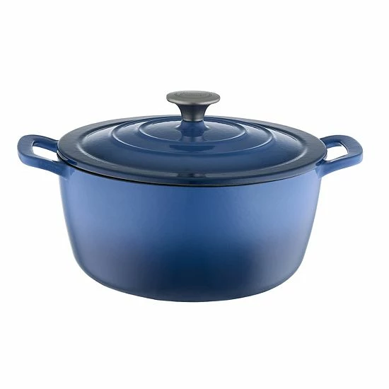 Food Network™ 3.5-qt. Ombre Enameled Cast-Iron Dutch Oven Navy 3 Food Network™ 3.5-qt. Ombre Enameled Cast-Iron Dutch Oven Navy