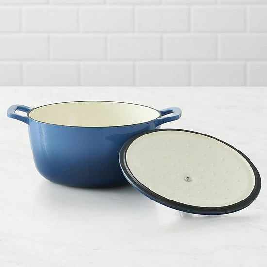 Food Network™ 3.5-qt. Ombre Enameled Cast-Iron Dutch Oven Navy 4 Food Network™ 3.5-qt. Ombre Enameled Cast-Iron Dutch Oven Navy - Image 2