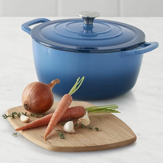 Food Network™ 3.5-qt. Ombre Enameled Cast-Iron Dutch Oven Navy 5 Food Network™ 3.5-qt. Ombre Enameled Cast-Iron Dutch Oven Navy - Image 3