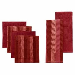 Food Network™ Striped Kitchen Towel & Dishcloth Multi-Pack Aqua -Food Network Store unnamed file 379