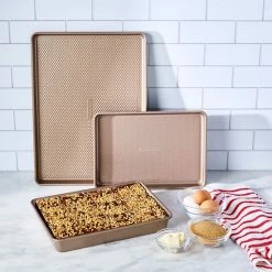 Food Network™ 3-pc. Essential Textured Bakeware Set Bronze -Food Network Store unnamed file 560