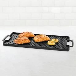 Food Network™ Pre-Seasoned Cast-Iron Reversible Grill -Food Network Store unnamed file 564