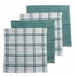 Food Network™ Plaid Dishcloth 4-pk. Aqua -Food Network Store unnamed file 586