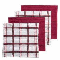 Food Network™ Plaid Dishcloth 4-pk. Aqua -Food Network Store unnamed file 588