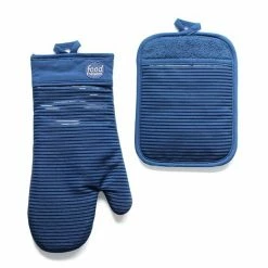 Food Network™ Silicone Oven Mitt & Pot Holder Set Royal Blue -Food Network Store unnamed file 676