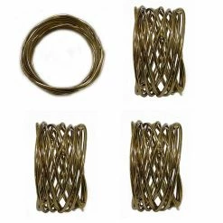 Food Network™ Metallic Twist Napkin Rings 4-pk. Gold -Food Network Store unnamed file 844