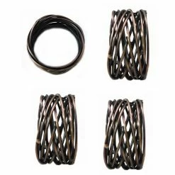 Food Network™ Metallic Twist Napkin Rings 4-pk. Gold -Food Network Store unnamed file 845