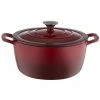 Food Network™ 7-qt. Ombre Enameled Cast-Iron Dutch Oven Red -Food Network Store unnamed file 94